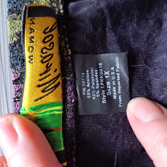 Mirasol Women's Size 1X Midi Skirt Ruffle Asymmetrical Elastic Waist Pull on - Picture 8 of 8